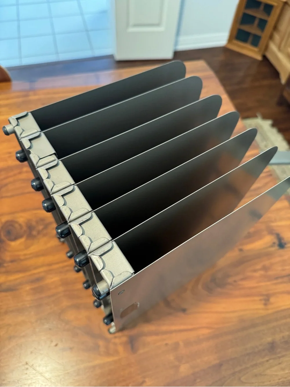 Vintage Sengbusch KLERADESK 6 SLOT Adjustable METAL Desktop File Organizer